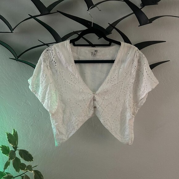 Cropped Button Top - Picture 1 of 4